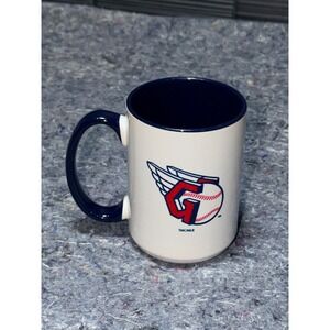 MLB Cleveland Guardians Coffee Mug 15oz White Blue Winged G Logo Ceramic Cup NEW